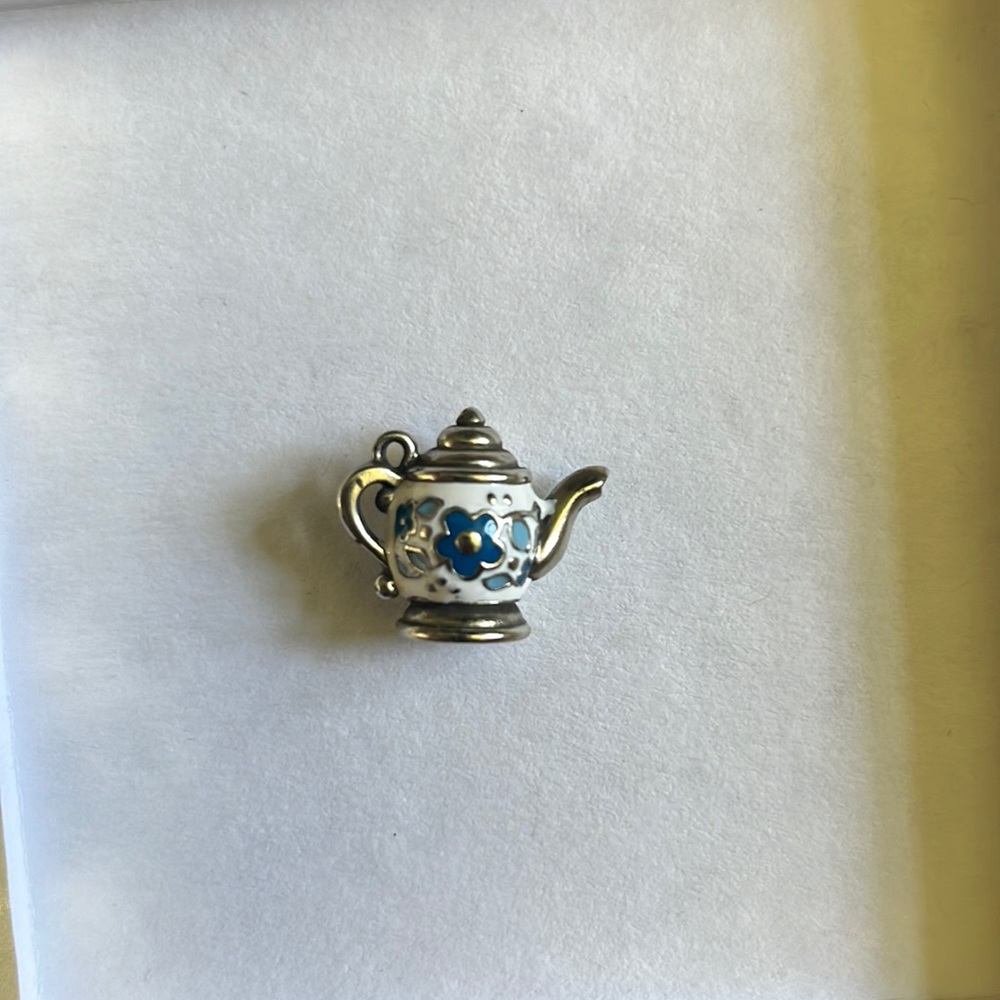 James avery tea pot enamel charm